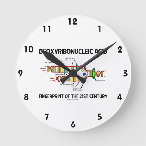 Deoxyribonucleic Acid Fingerprint Of 21st Century Round Clock