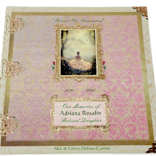 Departed Loved One Memory Album Foil Guest Book