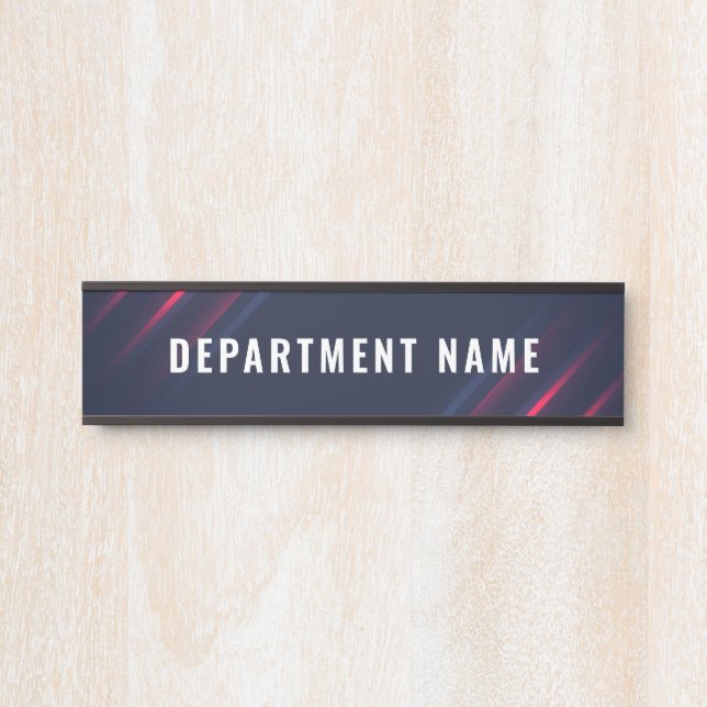 Department Name Door Sign (Front)