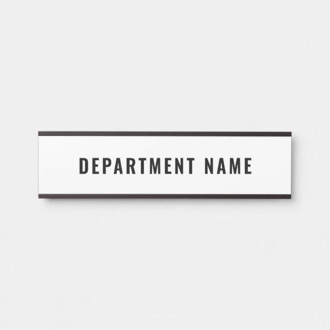 Department Name Door Sign (Front)