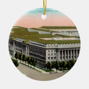 Department of Commerce Vintage Ceramic Ornament
