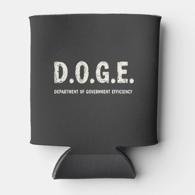 Department Of Government Efficiency Doge Dog   Can Cooler (Front)