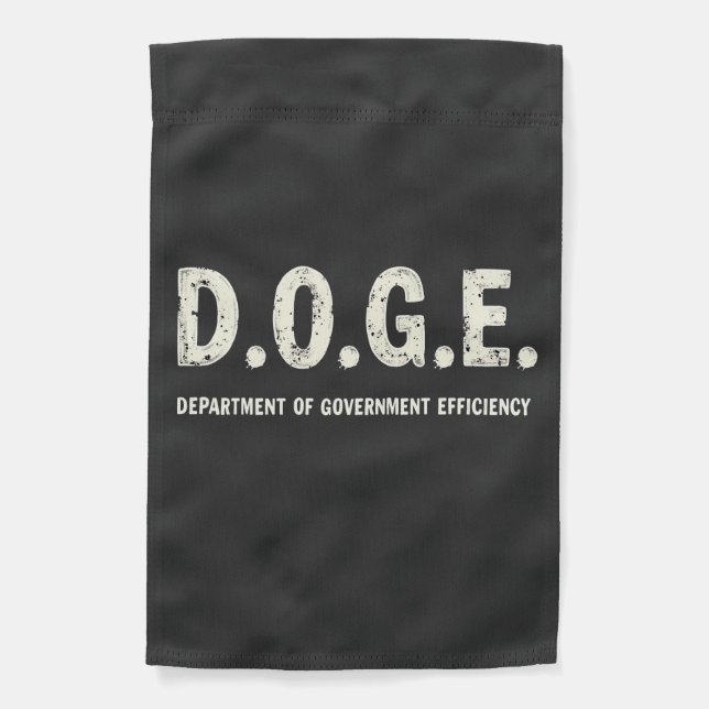 Department Of Government Efficiency Doge Dog   Garden Flag (Front)
