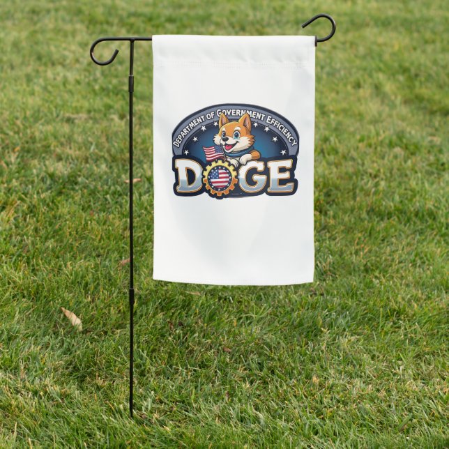 Department Of Government Efficiency Doge Dog   Garden Flag (In SItu)