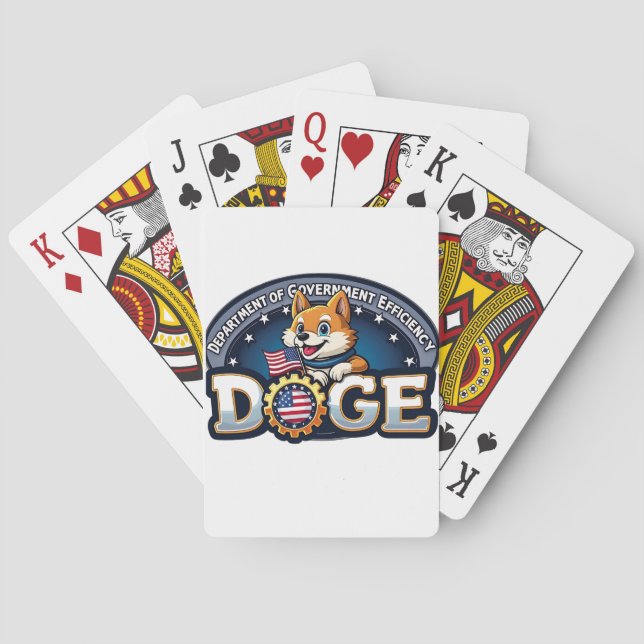 Department Of Government Efficiency Doge Dog   Poker Cards (Back)