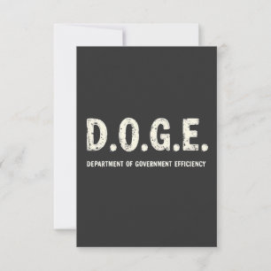 Department Of Government Efficiency Doge Dog Thank You Card