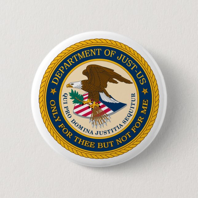 Department of Just-Us Button (Front)