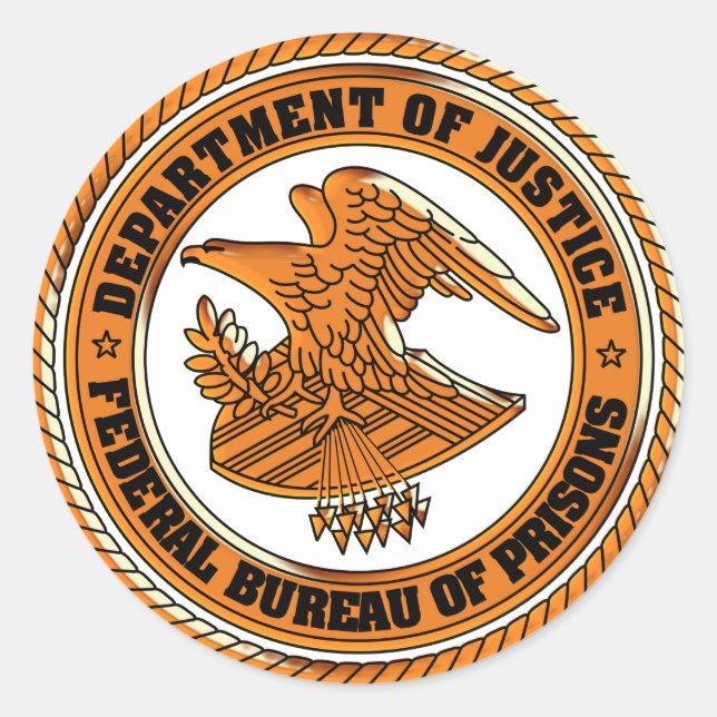 Department of Justice | Eagle Classic Round Sticker (Front)