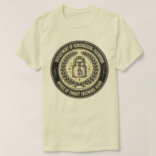 Department of Lost Passwords Funny IT Support Tech T-Shirt