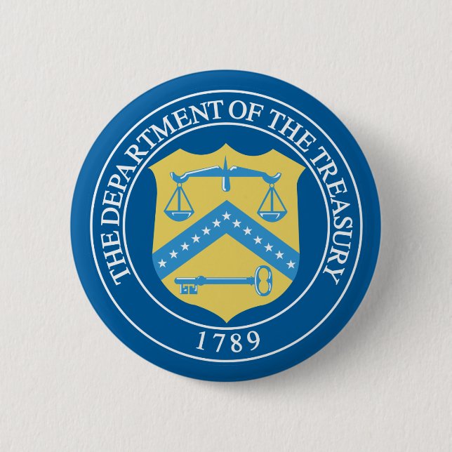 Department of the Treasury Pinback Button (Front)