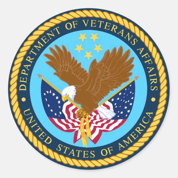 Department of Veterans Affairs Round Stickers