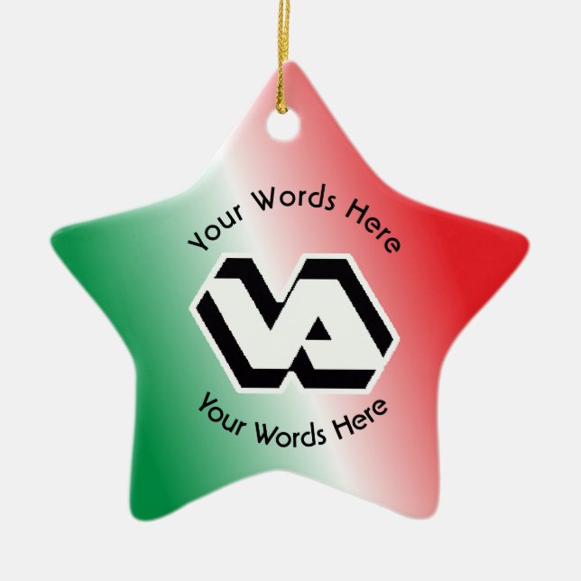 Department of Veterans Affairs VA Logo Ceramic Ornament (Front)