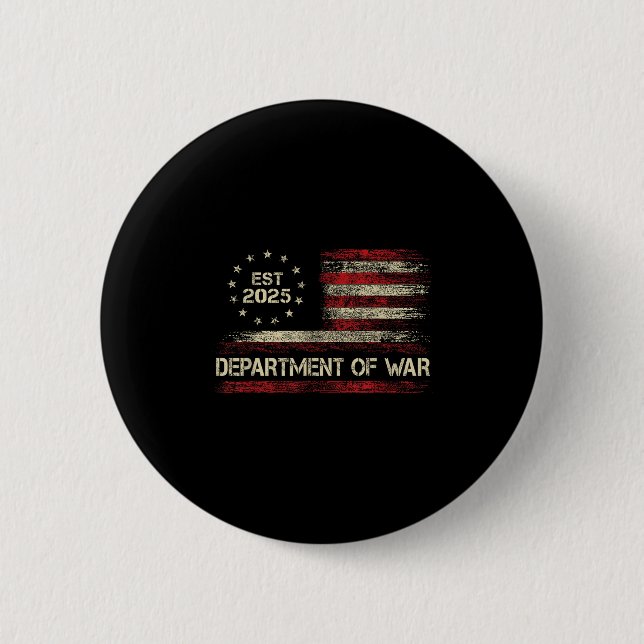 Department Of War Established 2025 Re-established  Button (Front)