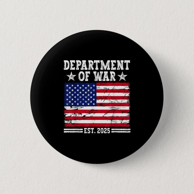 Department Of War Usa Camouflage Flag Department O Button (Front)