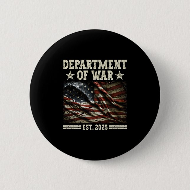 Department Of War Usa Camouflage Flag Department O Button (Front)