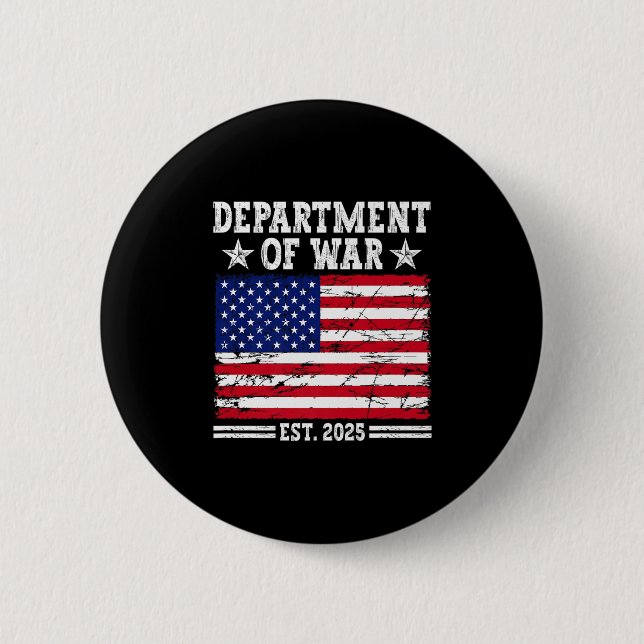 Department Of War Usa Camouflage Flag Department O Button (Front)