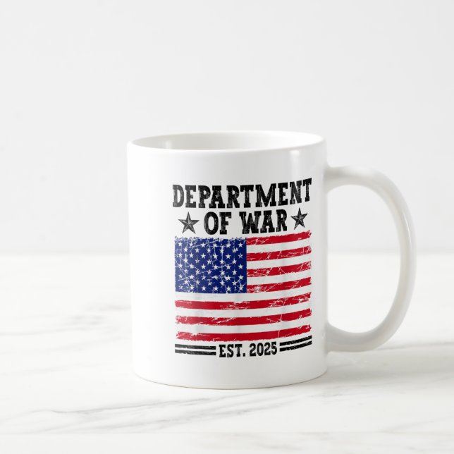 Department Of War Usa Camouflage Flag Department O Coffee Mug (Right)