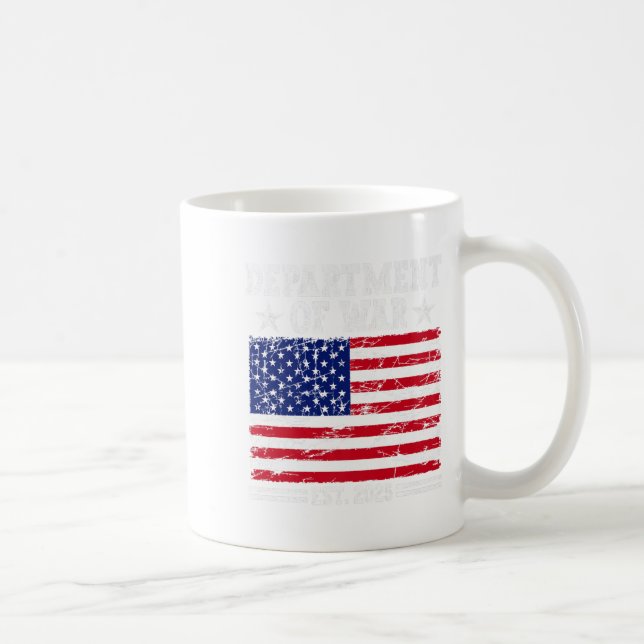 Department Of War Usa Camouflage Flag Department O Coffee Mug (Right)