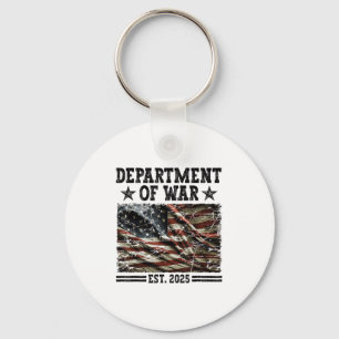 Department Of War Usa Camouflage Flag Department O Keychain