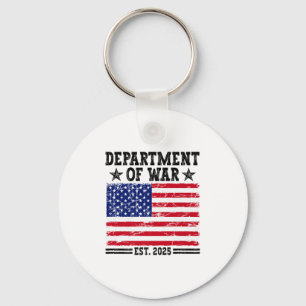 Department Of War Usa Camouflage Flag Department O Keychain