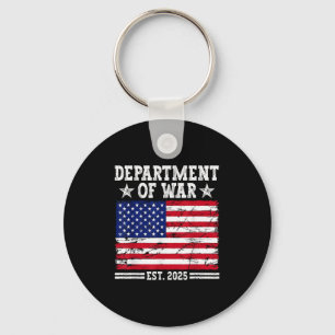 Department Of War Usa Camouflage Flag Department O Keychain