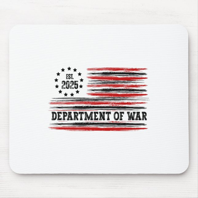 Department Of War Usa Camouflage Flag Department O Mouse Pad (Front)