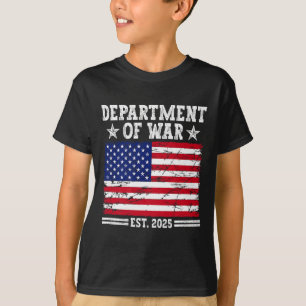 Department Of War Usa Camouflage Flag Department O T-Shirt
