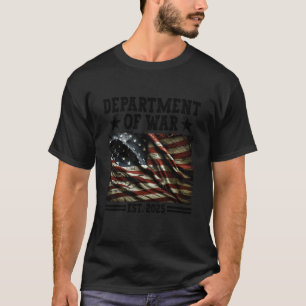 Department of War USA Camouflage Flag Department o T-Shirt