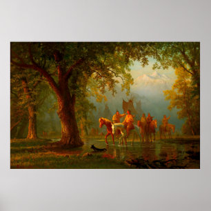 Departure of an Indian War Party Albert Bierstadt Poster
