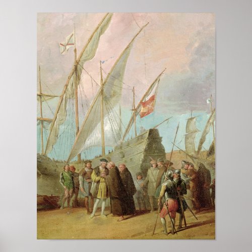 Departure of Christopher Columbus  from Palos Poster