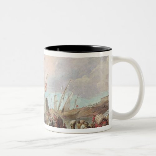 Departure of Christopher Columbus  from Palos Two_Tone Coffee Mug