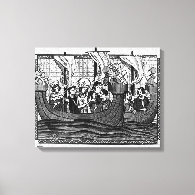 Departure of St. Louis for the Crusade Canvas Print (Front)