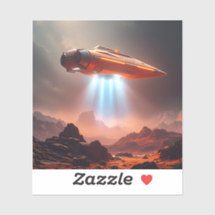 Departure Point – Sci-Fi Travel Art Square Vinyl Sticker