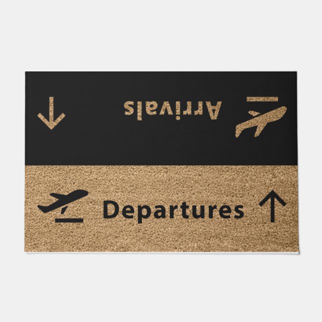 Departures Arrivals Doormat (Front)