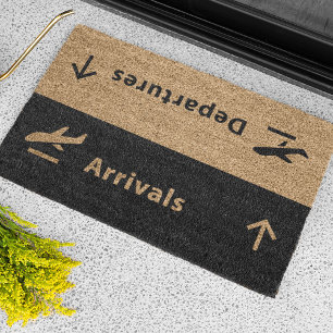 Departures Arrivals Doormat