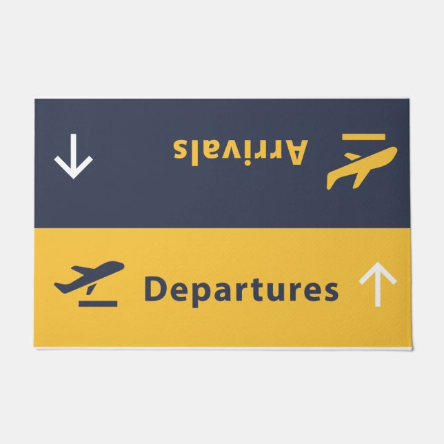 Departures Arrivals Doormat (Front)