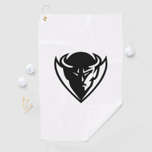 DePaul University Blue Demon Mascot Black Logo Golf Towel
