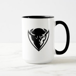 DePaul University Blue Demon Mascot Black Logo Mug