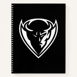 DePaul University Blue Demon Mascot Black Logo Notebook