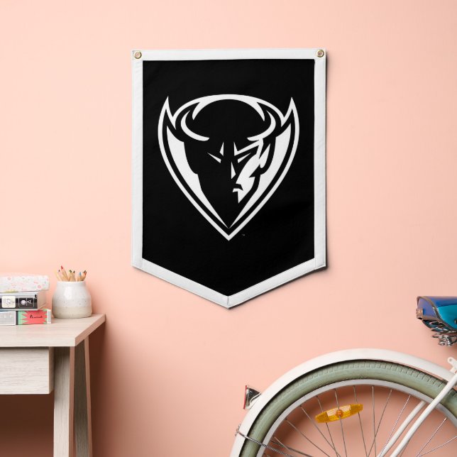 DePaul University Blue Demon Mascot Black Logo Pennant (Insitu 2)