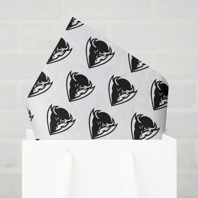 DePaul University Blue Demon Mascot Black Logo Tissue Paper (Gift Bag)