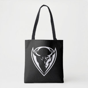 DePaul University Blue Demon Mascot Black Logo Tote Bag