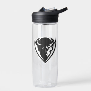 DePaul University Blue Demon Mascot Black Logo Water Bottle