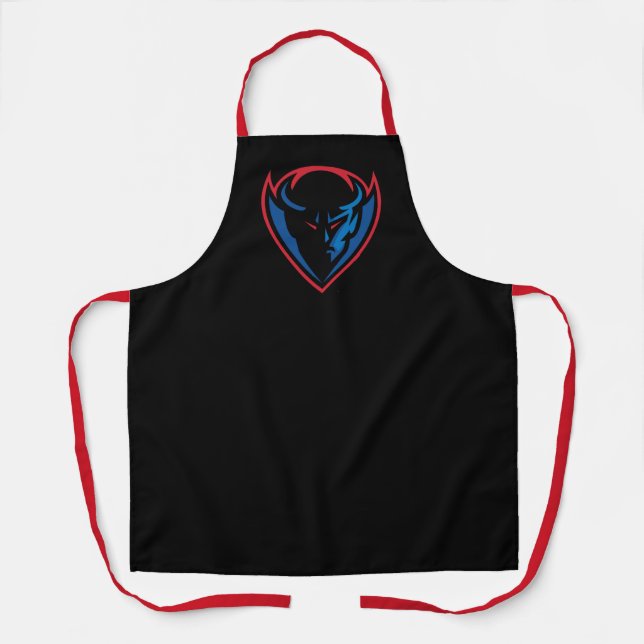 DePaul University Blue Demon Mascot Logo Apron (Front)