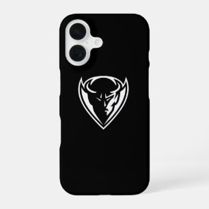 DePaul University Blue Demon Mascot Logo B&W iPhone 16 Case