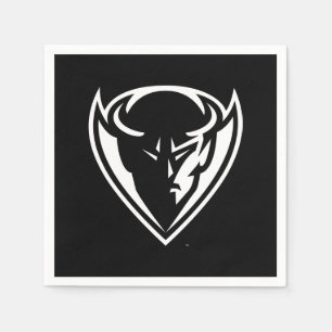 DePaul University Blue Demon Mascot Logo B&W Napkins