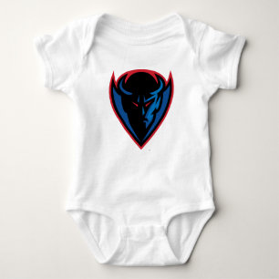 DePaul University Blue Demon Mascot Logo Baby Bodysuit