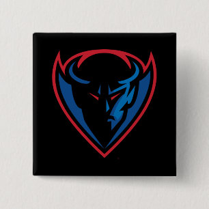 DePaul University Blue Demon Mascot Logo Button