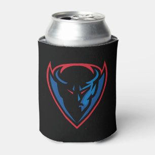 DePaul University Blue Demon Mascot Logo Can Cooler