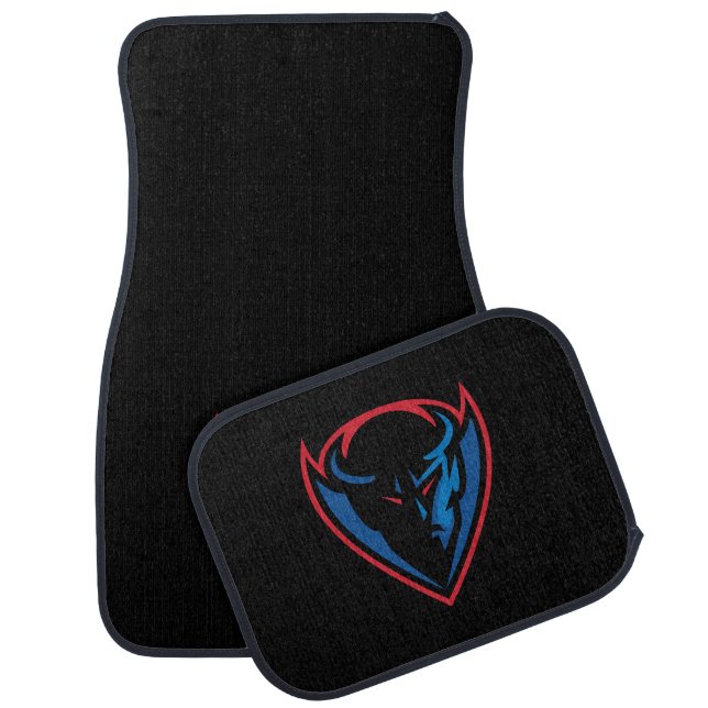 DePaul University Blue Demon Mascot Logo Car Floor Mat (Set)